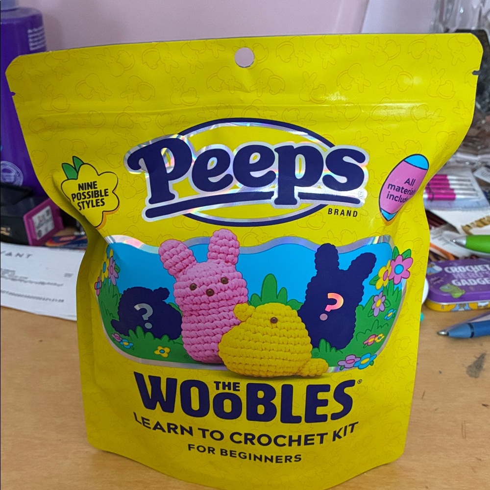 The Woobles Learn to Crochet Kit Peeps mystery crochet kit sold out online